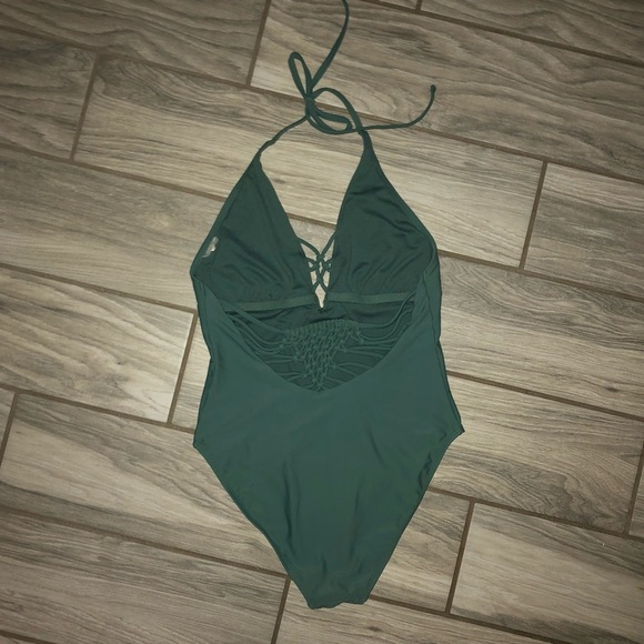 XHILARATION Boho One Piece Swimsuit w/ Macrame - Picture 4 of 5